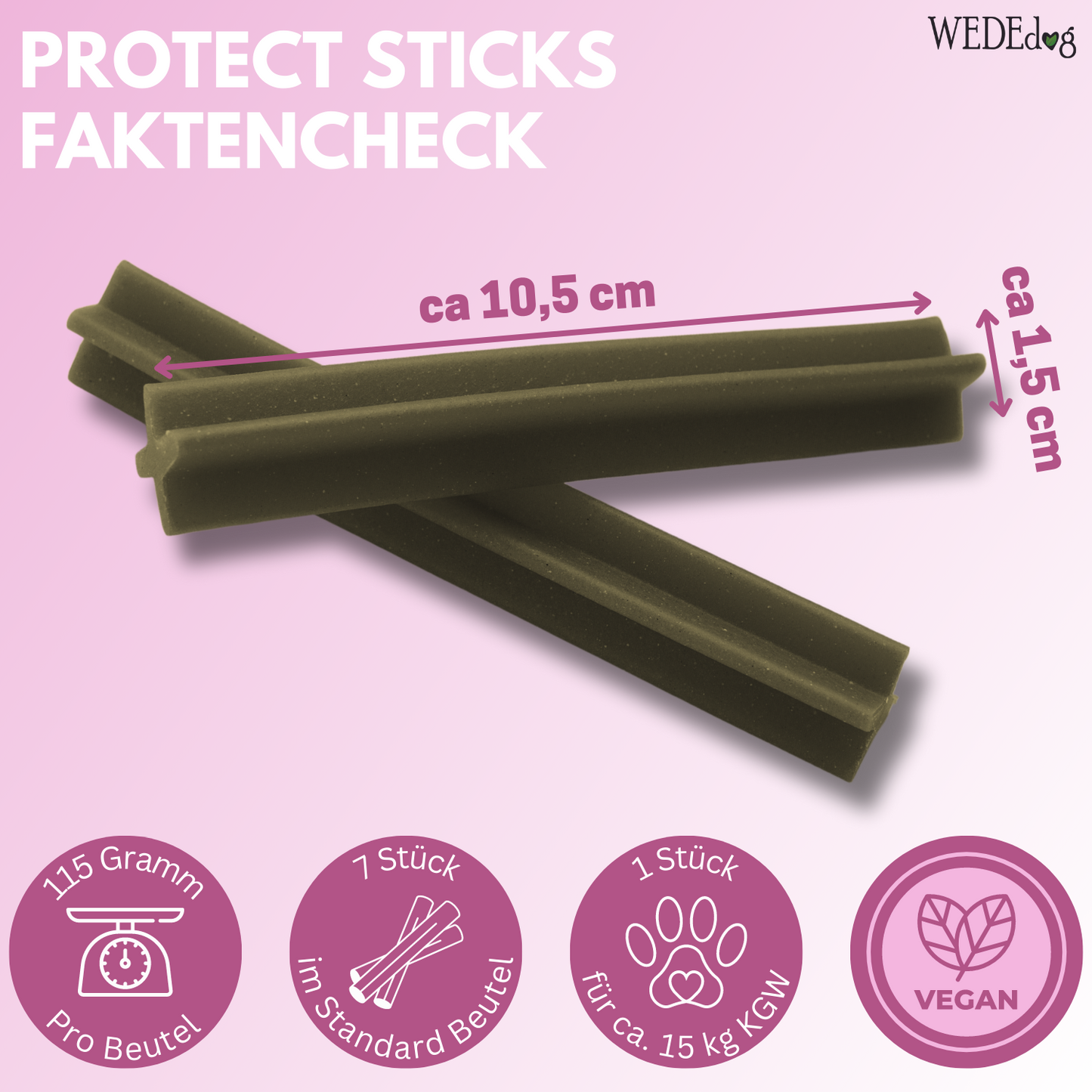 WEDEdog PROTECT STICKS Kausticks 7 Stück